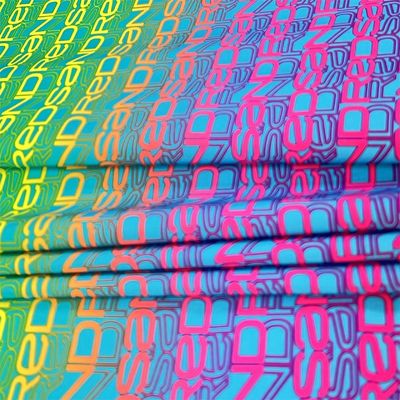 90 Poliestere 10 tessuto di spandex stampato quattro lati Stretch pantaloni da spiaggia tessuto