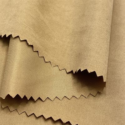 85% poliestere 15% nylon spazzolato Twill Peach pelle pantaloni da spiaggia tessuto