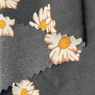 100% poliestere 50D 68Dx50D 68D lino di seta composito tessuto di abito stampato
