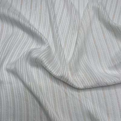 73GSM75D D'oro e d'argento seta satinato a strisce tessuto di chiffon materiale tessuto di abito da donna